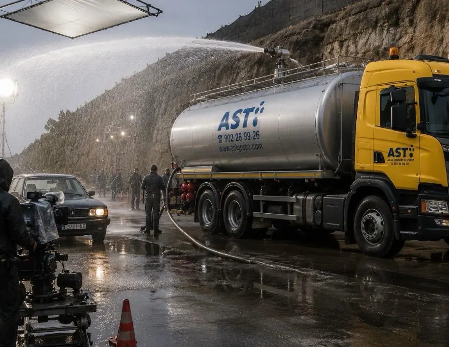 Camión cisterna para solicitar precio de suministro de agua en Madrid